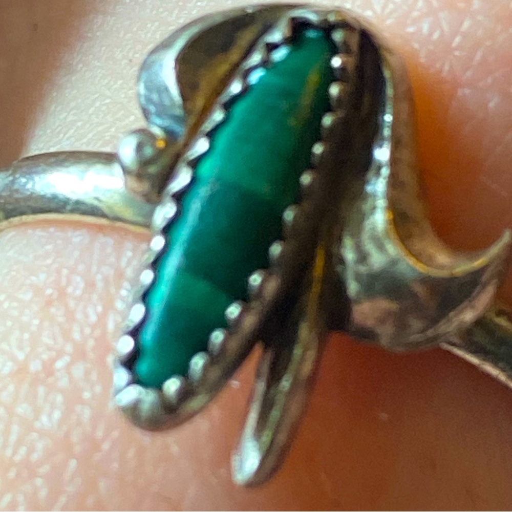 Small Malachite Ring, size 7